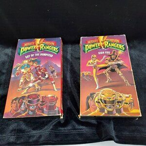 Lot of 2 Power Rangers VHS Tapes Day of the Dumpster & High Five Vintage